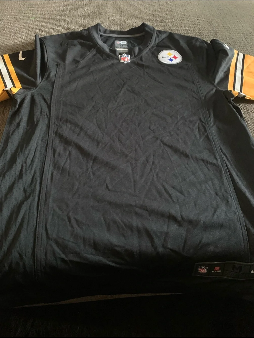 black Nike NFL On Field Pittsburgh Steelers Blank Jersey